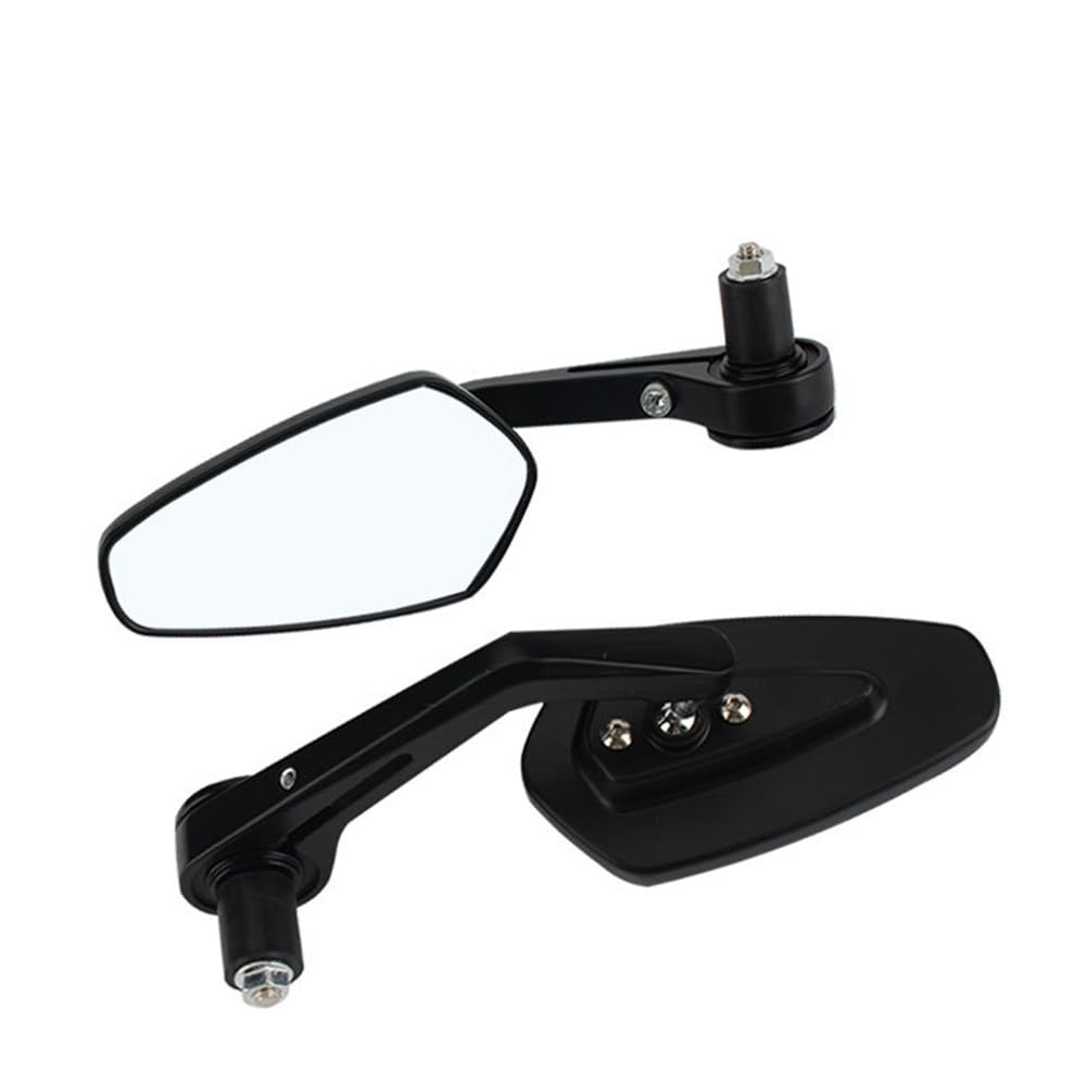 Lusterko Wsteczne Motocykla Moto Lusterko końcówkowe kierownicy | 2-częściowy aluminiowy koniec drążka ATV 7/8'' 22mm(White lens)