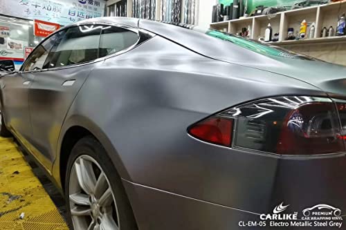 Image of HOME13 Vinyl Wrap Sheet for Car & Bike Self Adheisve Vinyl Wrap Sticker & Decal Roll Film Air Release Bubble Free (12x100 Inches, Gun Grey Wrap)