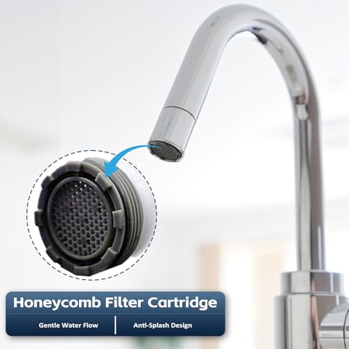 20er Pack Wasserhahn Adapter Set Wasserhahnadapter mit Dichtungen Messing Gewindeadapter für für Wasserfilter, WasserhahnLuftsprudler WasserhahnSieb, Adapter für Gartenschlauch Spülb