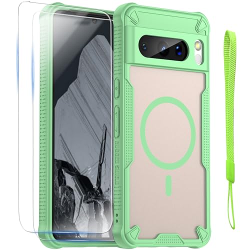 Htlhpxx for Google Pixel 8 Pro Magsafe Phone Case 6.7-inch-Green