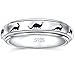 Anxiety Ring for Women S925 Sterling Silver Fidget Rings for Anxiety Spinner Ring Anxiety Ring Dinosaur Spinner Stress Relieving Ring for Women Men Teenage Jewelry Size 7