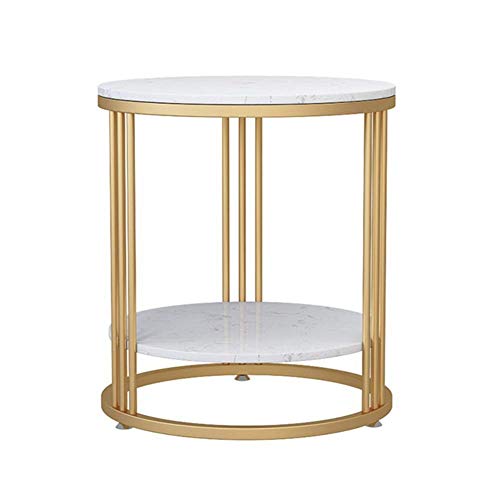 Table basse ronde en marbre double niveau pour optimiser l'espace du salon - 2