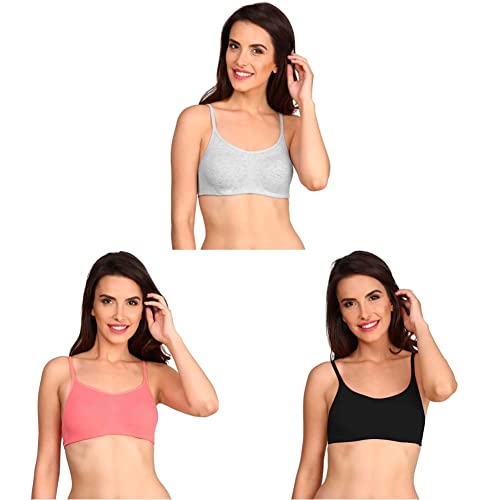 Image of Jockey SS12 Women's Wirefree Non Padded Super Combed Cotton Elastane Stretch Full Coverage Beginners Bra with Adjustable Straps (Pack of 2)