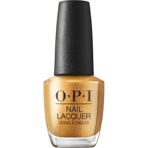 OPI Nail Lacquer Nougat by Nature | Semi-Sheer Bright Warm Dark Gold Shimmer Chip Resistant Nail Polish | Good Enough to Treat Collection | Holiday 2025