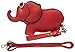 Rejolly Elephant Shaped Crossbody Bag for Women Shoulder Handbag PU Leather Wristlet Clutch Purse Cute Funny Animal Small Bag Red