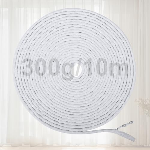 sitarcmin 300g Bleiband für Gardinen 10m, Bleikette Gardinenbeschwerer, Gardinen Gewichte Weiß Outdoor Perfekte Hängung, Schweres Bleiband für Vorhänge Duschvorhang Stoffe Moskitonetz Unten (30g/m)