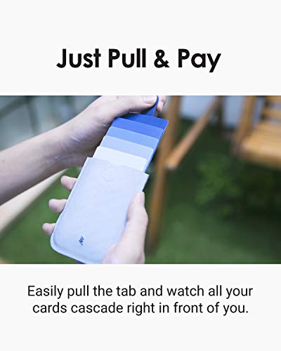 DesignNest DAX wallet, Cascading pull-tab wallet, Slim wallet, Hold upto 6 cards, small wallet, Card holder, Purse (PurpleGrey, Polyester)2