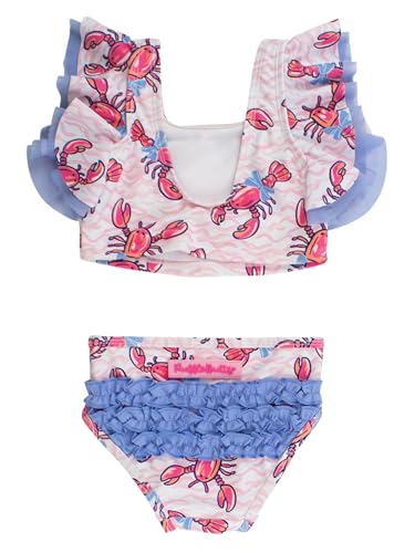 Image of RuffleButts Baby /Toddler Girls UPF50+ Waterfall Tankini Two Piece Swimsuit