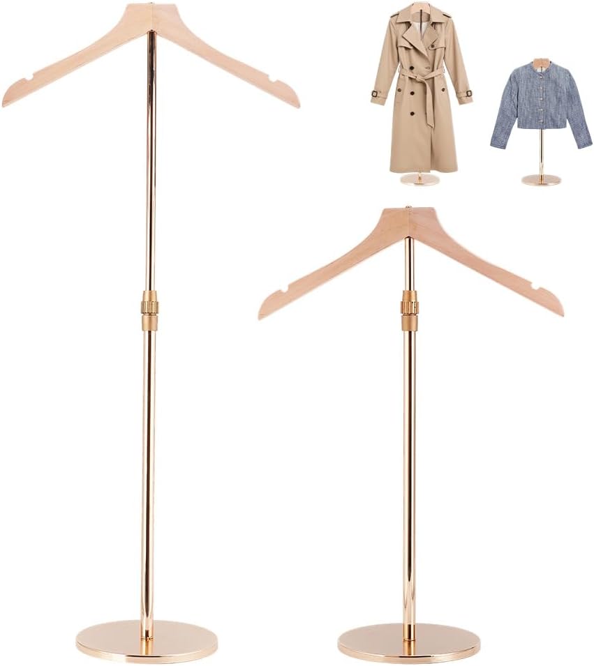 2 Pcs Adjustable Shirt Display Stand 20-34 Inch Multi-Use Hanger