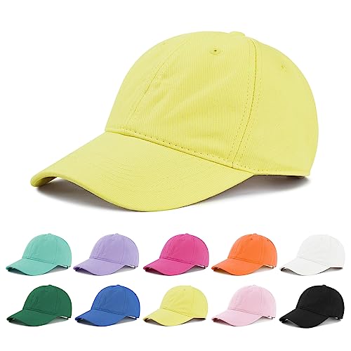 Image of American Trends Baseball Cap for Women Men Adjustable Cotton Dad Hat, Classic Plain Ponytail Hat for Workout & Everyday Wear