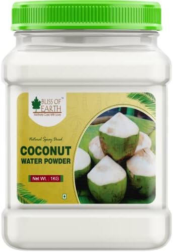 Bliss of Earth 1KG coconut water Powder natural Spray Dried In Sealed Jar