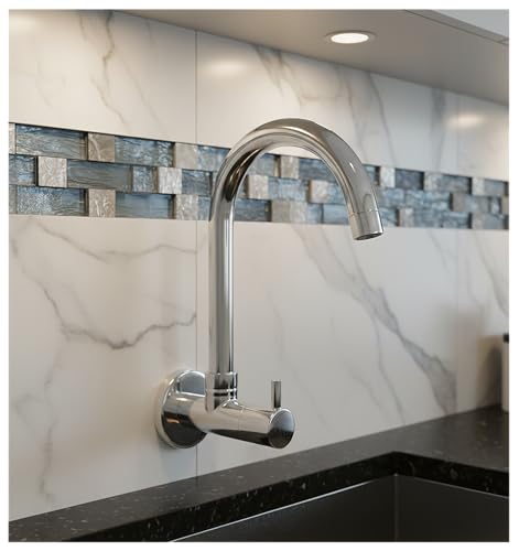 Image of CLINTON Kitchen Sink Cock with 360 Degree Swivel Spout | Sink Tap | Faucet | Tap for Sink (Turbo)