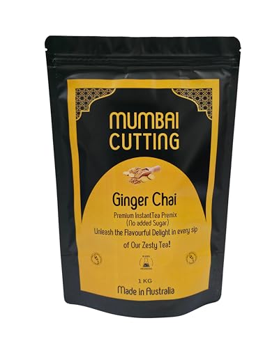Mumbai Cutting Ginger Chai Premium Instant Tea Premix, No Added Sugar, 1Kg, 50 Servings, Australian Made (1 Kg)