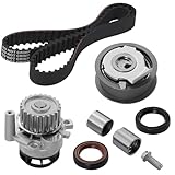 SYKRSS TCK334 Engine Timing Belt Kit with Water Pump Compatible with Audi A3 A4 A4 TT TTS Quattro, Compatible with VW 2007-2010 Eos, 2006-2008 GTI, 2006-2008 Jetta, 2006-2008 Passat