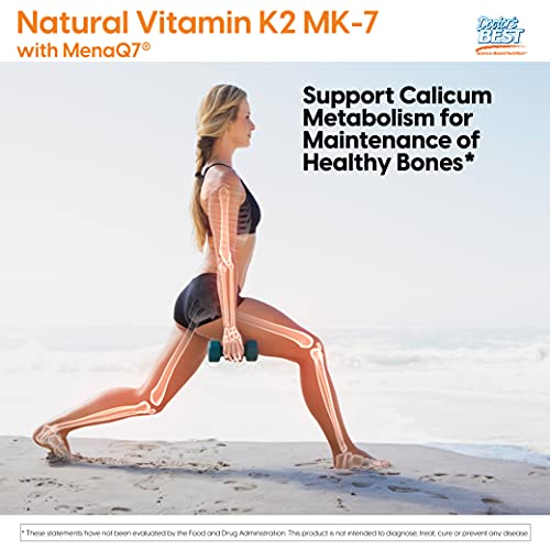 Doctor's Best Natural Vitamin K2 Mk-7 With Menaq7 White No Flavor, 60 Count #TOP4