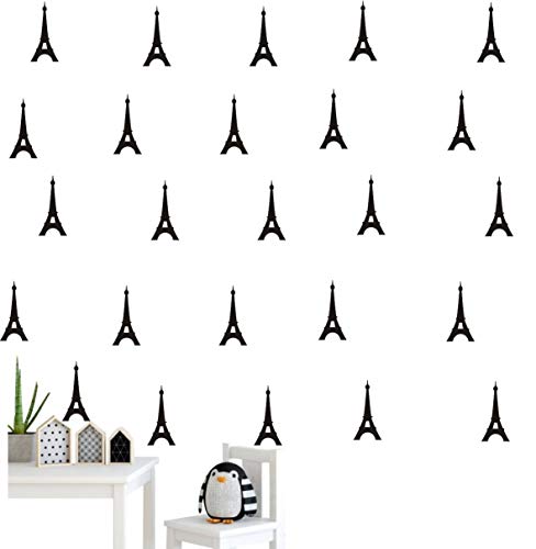 Set of 40 Eiffel Tower Vinyl Wall Stickers,Kids Bedroom Wall Art Decal