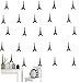40 Pieces /Pack Paris Eiffel Tower Pattern Wall Sticker Vinyl Home Decoration Art Decor Sticker Kids Nursery Bedroom Boy Room Wall Decor Art Adesivo Decal (Black)