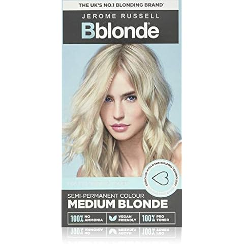 Jerome Russell Bblonde, Semi-Permanent Hair Toner, No Ammonia, Vegan, Professional Results, For Blonde Hair, Post Blonding Toner, Medium Blonde Cover
