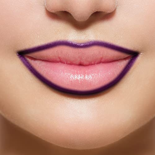 Image of Colors Queen Lip Liner Pencil | Long Lasting & Waterproof Formula | Matte Lip Liner Pencil for Women (L-15, Purple)