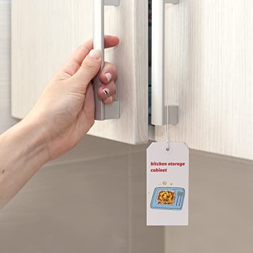 White Blank Shipping Tags With String - Coideal 120 Pcs Strung Cardstock Hanging Paper Tag Attached Reinforced Hole For Labeling Price Inventory Luggage 4 3/4" X 2 3/8" #TOP2