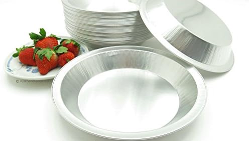 KitchenDance 9" Disposable Heavy Aluminum Foil Pie Pans (10)