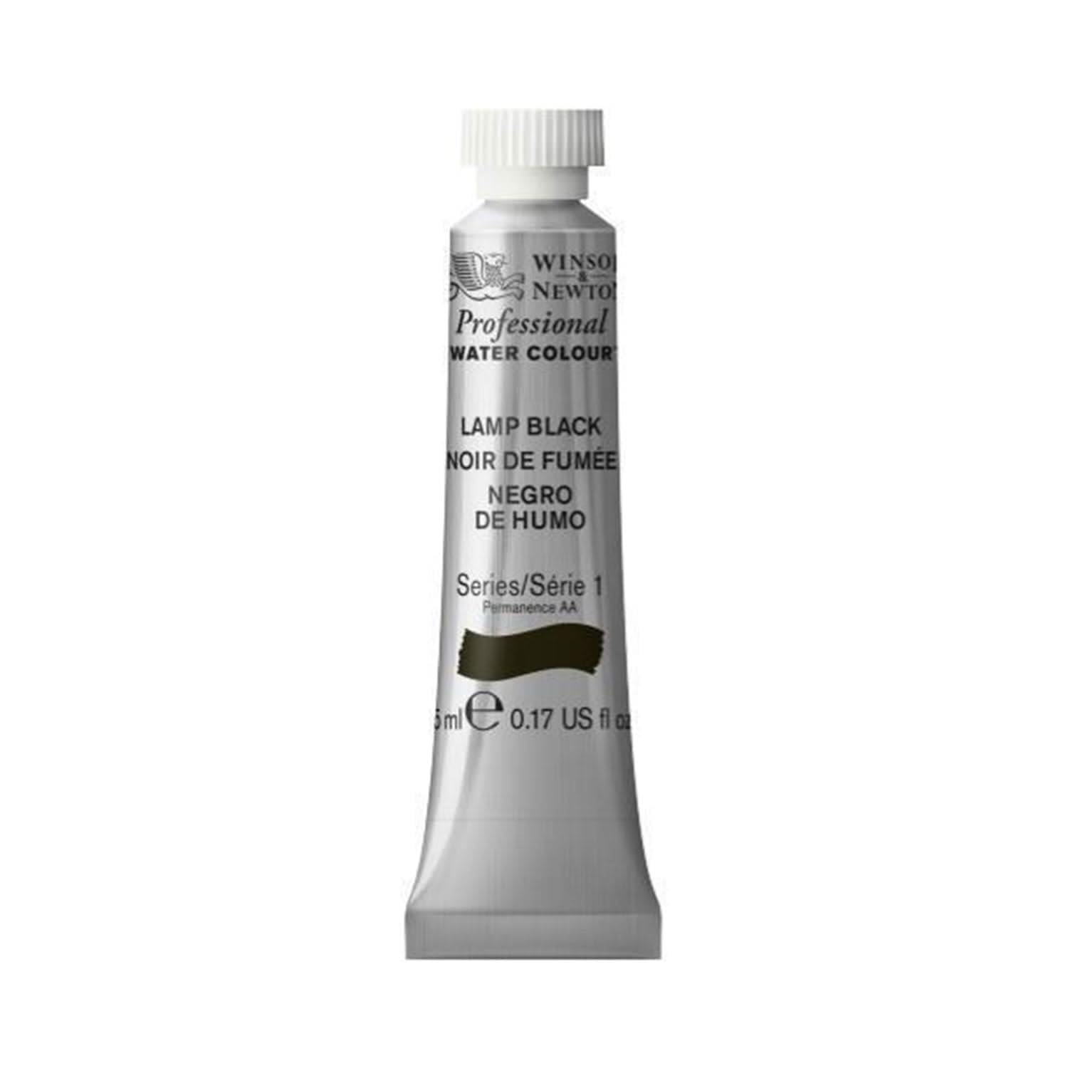 Winsor & Newton Artists Watercolour Lamp Black 5ml Tube