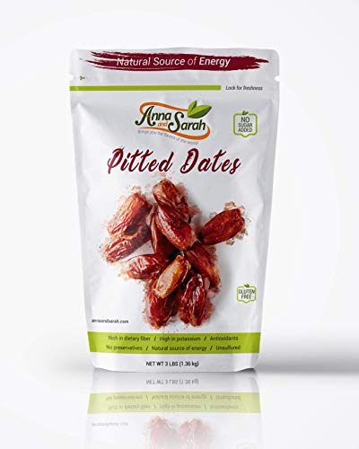 Anna And Sarah Pitted California Deglet Noor Dates In Resealable Bag, 3 Lbs (1 Pack) #TOP1