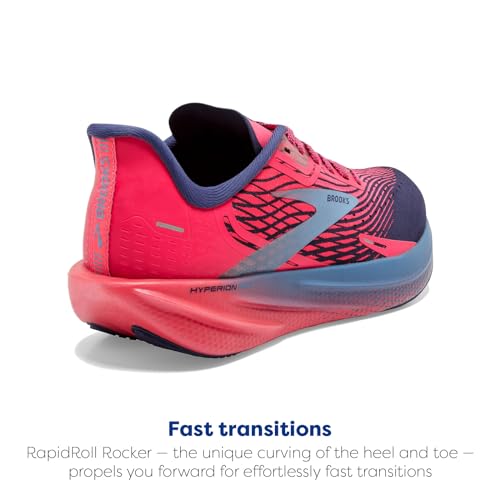 Brooks Women’s Hyperion Max Neutral Running Shoe - Pink/Cobalt/Blissful Blue - 5 Medium