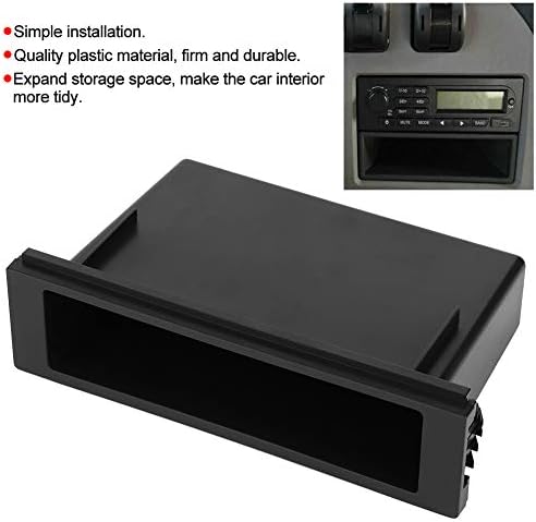 Universal Radio Pocket Cd Storage Single Din Install Mounting Dash Trim Kit 1Din Car Stereo Radio Storage Box Inner Organizer Fits for image 3