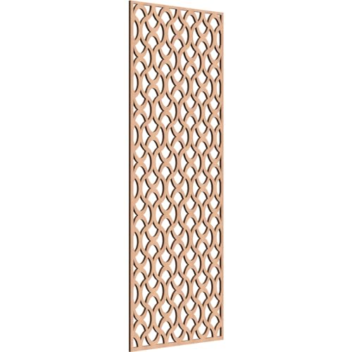 Image of Resort Decorative Pierced Fretwork Wood Wall Panels, 25 3 /8 inchW x 64 3 /8 inchH x 3 /8 inchT, Alder