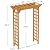 Donext 63 Inch Solid Wood Arbor,Garden Wood Trellis with Sturdy Construction, Garden Arch for Outdoor Ceremonies & Backyard Events(Light Brown)