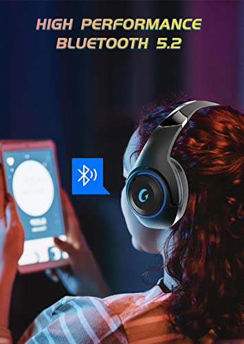 Kapeydesi Wireless Gaming Headset, 2.4Ghz Usb Gaming Headphones For Pc, Ps4, Ps5, Mac With Bluetooth 5.2, 40H Battery Life, Detachable Microphone, 3.5Mm Wired Jack For Xbox Series (Black) #TOP6
