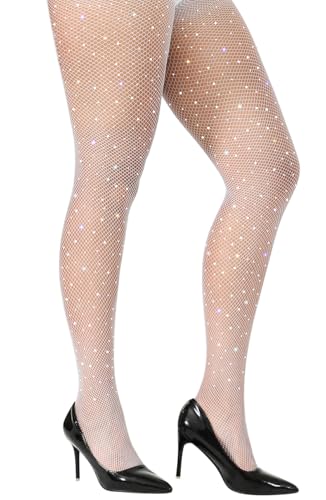 Image of VEBZIN 2 Pairs of Women's Sheer Tights, Fishnet Tights Match Sets Sparkly Tights Sheer Stockings Pantyhose