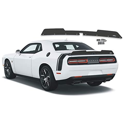 PSDesigns Venom Series 1 Piece Wickerbill Spoiler with Camera Cut Out Compatible with 2015-2021 Challenger SRT Hellcat Scat Pack Includes RivNut Tool Cover
