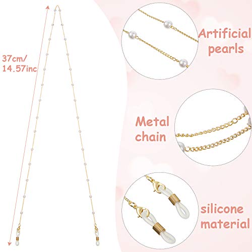 Weewooday 12 Pieces Eyeglass Chain Eye Glasses Accessory Chain Sunglasses Strap Holder Necklace Holder Lanyard For Women (Gold, Silver) #TOP2