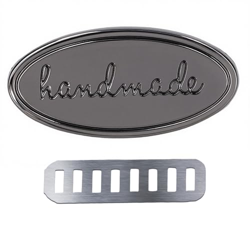 Tissting Etiquetas Hechas a Mano 5 Unidades Varios Colores - Etiquetas de Metal para Bolsas de Bricolaje Joyería Costura Manualidades Regalos Personalizados Accesorios de Cuero y Ropa