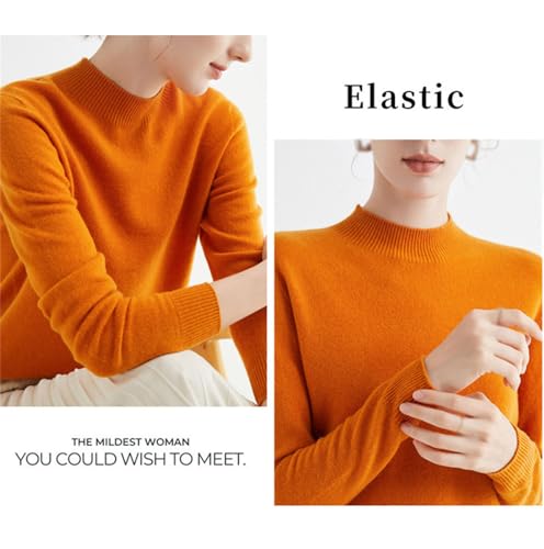 Pull à col roulé 100 % laine femme anti-froid, tricot doux pour peaux sensibles - 4