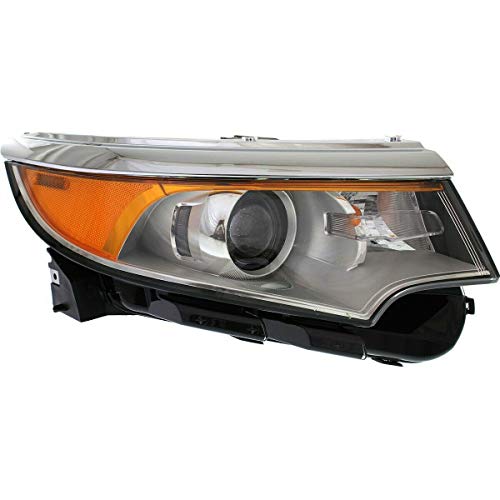 Headlight Compatible with 2011-2014 Ford Edge Passenger Side w/bulb