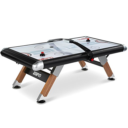 ESPN Air Hockey Table with Overhead Electronic Scorer and Table Cover Family Indoor Game 8 Ft.