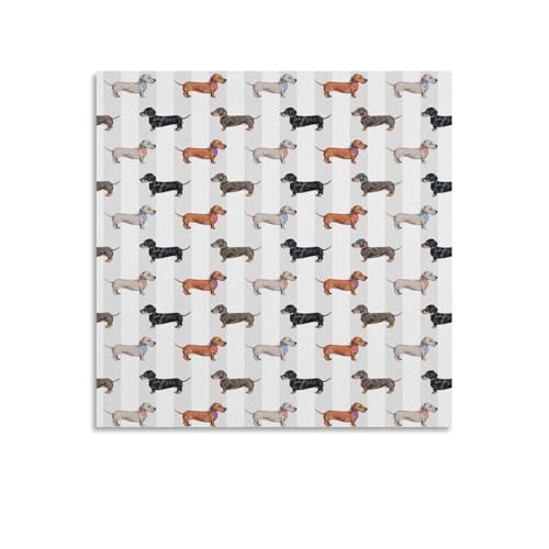 Toile teckel 40 x 40 cm - Habillez vos murs vides avec élégance