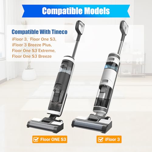 Image of Replacement Brush Rollers Compatible with Tineco Floor ONE S3 /iFloor 3 Breeze Cordless Wet Dry Vacuum Cleaner Rollers for Tineco Floor Cleaner