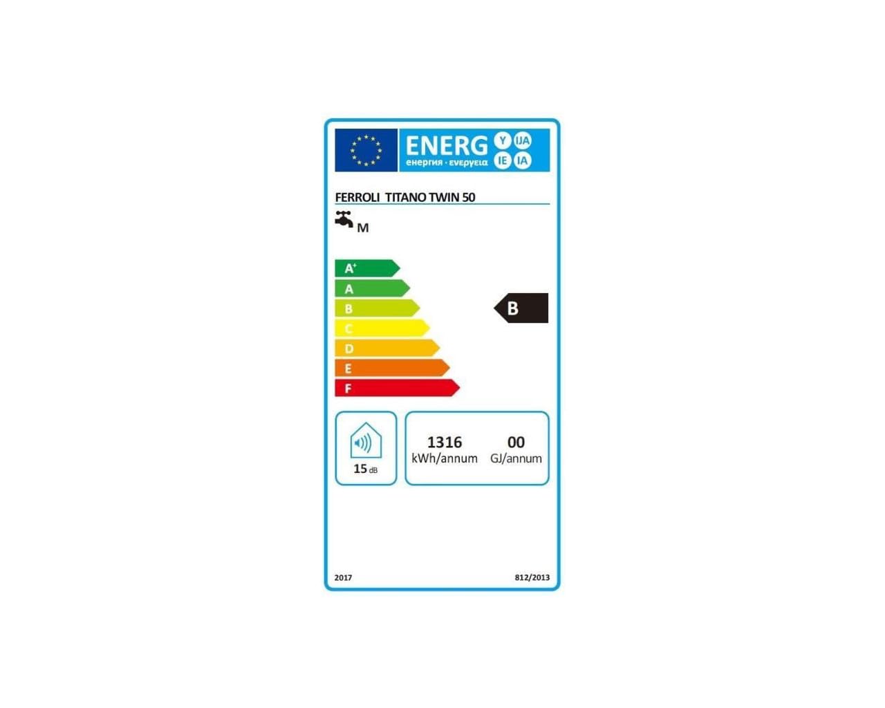 FERROLI Titano Twin 50 L | Termo Eléctrico Multiposición Vertical/Horizontal | Doble Tanque, Control WiFi, Función Smart y Antilegionela | Clase Energética B