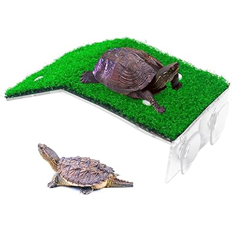 ZHOUSTOU Medium Turtle Basking Platform Turtle Tank Accessories Non-toxic Tasteless Tortoise Tank Turtle Dock with Suction Cup for Fish Tank Reptile Frogs Decor(Bear up to 1kg) Cover