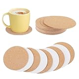 16 sottobicchieri autoadesivi in sughero, in stile retrò, sottobicchieri fai da te, per tè, caffè, cocktail, accessori da bar (8 cm)