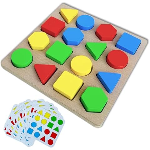 Dementia Products - Alzheimers Activities for Seniors Easy Shapes Memory Activities for Elderly Geometric Cognitive Matching Puzzles for Adults with Dementia Cover