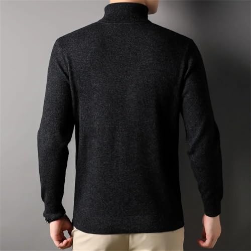 Men Turtleneck Sweater Warm Knitted Long Sleeve Men's Pullover Sweater2