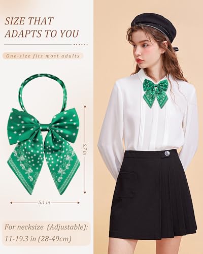 Image of AWAYTR Ladies Adjustable Pre tied Bowtie - Solid Color Bow Ties for Women