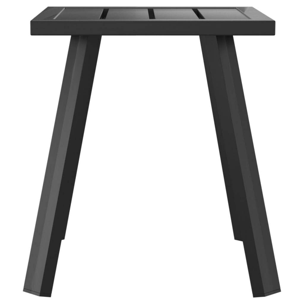Set di mobili da giardino, tavolo da giardino, antracite, 34 x 34 x 38 cm, in acciaio per giardino, terrazza, esterno, balcone