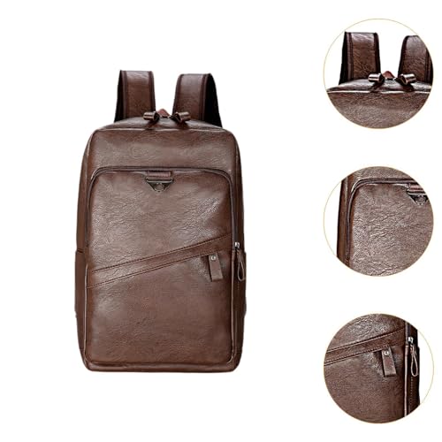 Mochila de viaje Qianly diseño vintage marrón miniatura 2