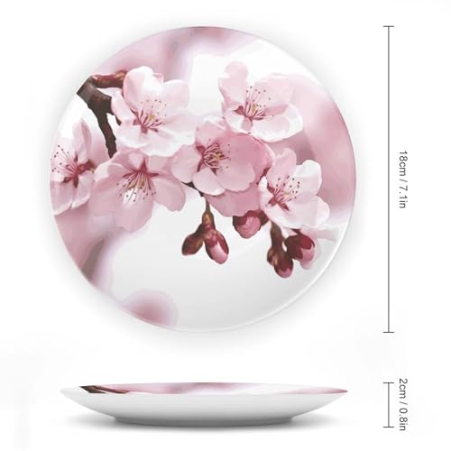 Plato decorativo Cherry Blossom de cerámica 7 pulg miniatura 2